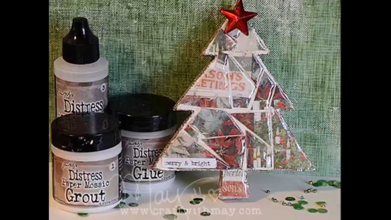 Tim Holtz Distress Paper Mosaic Kit: Christmas Ornament