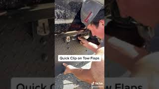 What is that?? Quick Clip Towing Mud Flaps via Shocker Hitch #shorts