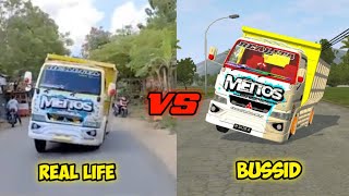 Adu Oleng Truk Dump Meitos ‼️ Real Life VS Bussid