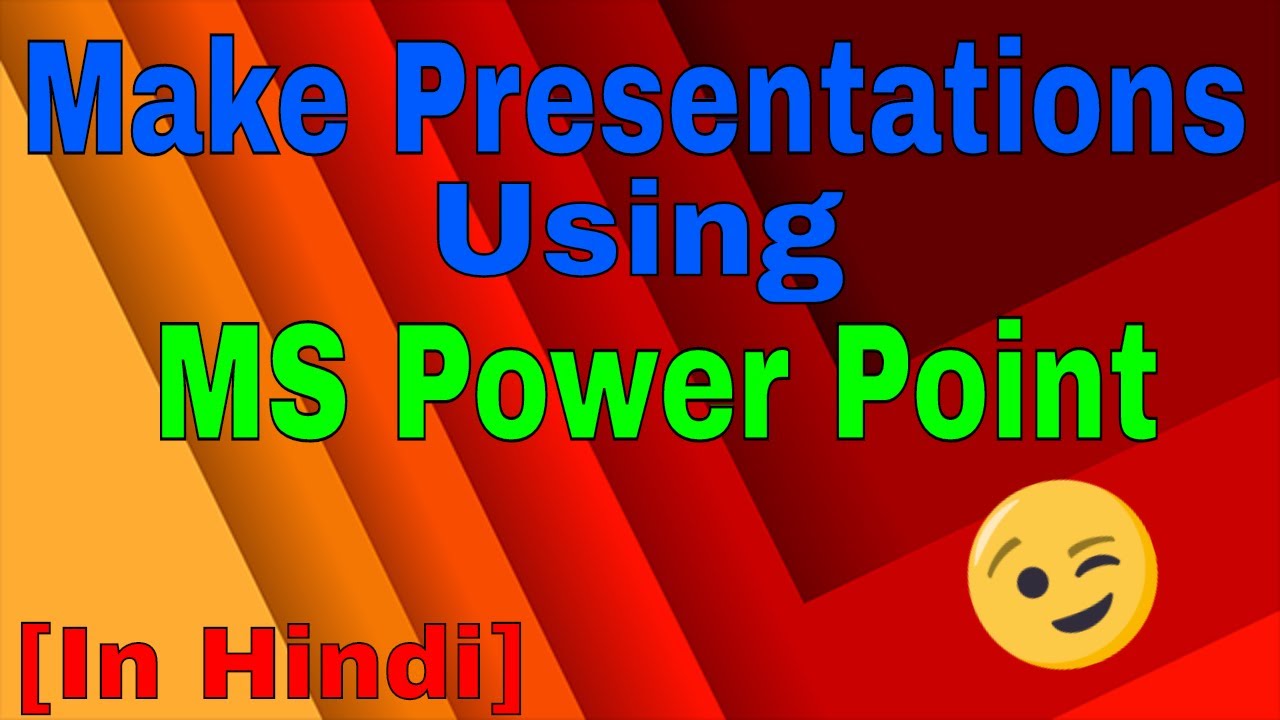 how to make power point presentation in hindi