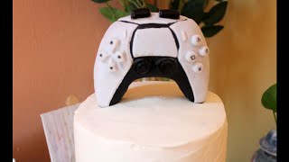 How to make fondant PlayStation Controller cake topper/ sugar joystick tutorial