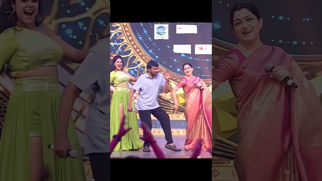 chiranjeevi🤩 Dance on Meesala pilla song💥🕺#manashankaravaraprasadgaru #chiranjeevi #meesalapilla