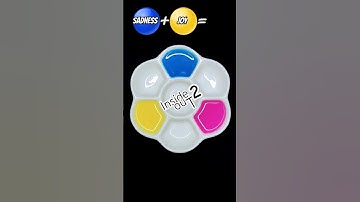 Sadness + Embarrassment + Joy = ? #asmr #satisfying #colormixing #shorts #insideout2