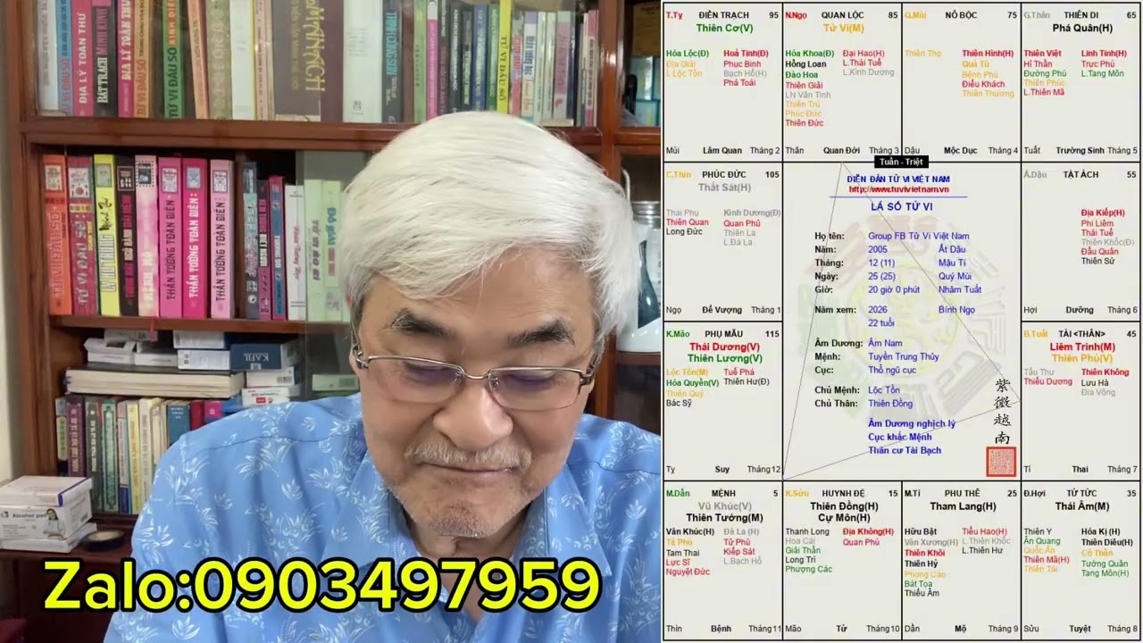 Tuổi Ất Dậu(2005)Nam Mệnh Vũ Tướng Cư Dần | Tử Vi Mệnh Lý - Bùi Biên Thuỳ 