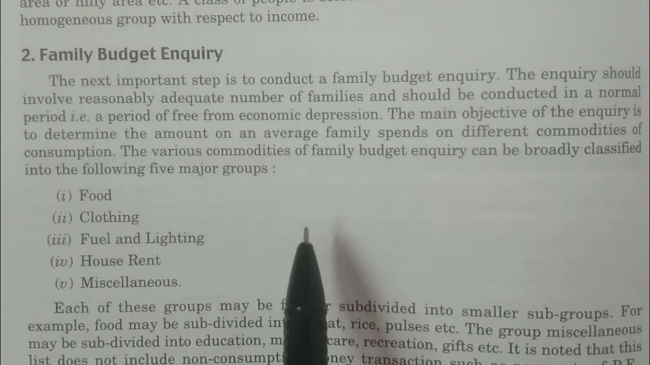 Cost of living Index Numbers Definition and it's Construction BSc