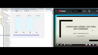 Update Data ListBox, Text Area dan ComboBox | Latihan & Tugas 8 | Pemrograman Visual