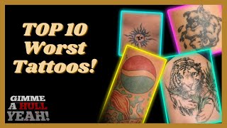 Top 10 WORST Tattoos In Pro Wrestling! Ugliest Tattoos! Instant Regret!