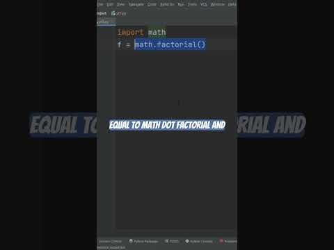 Factorial with math library in python #pythonforbeginners #pythontutorial