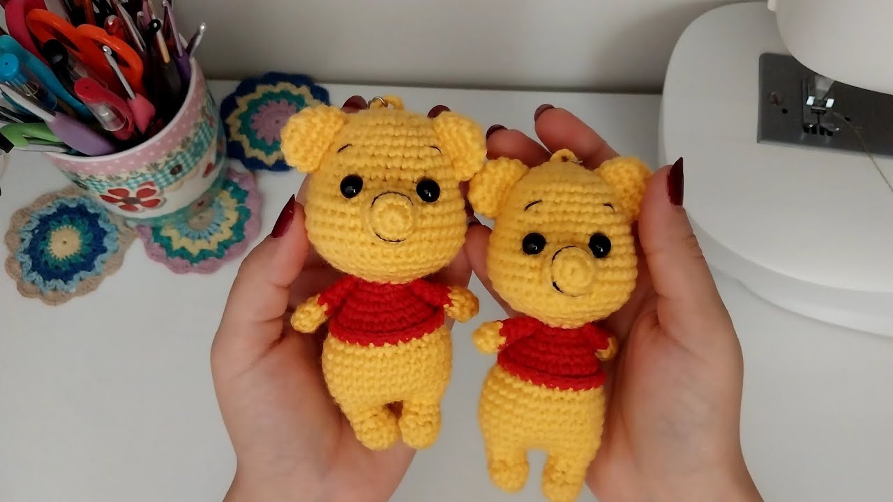 مداليه الدب ويني 🐻سهل وبسيط اميجرومي كروشيه