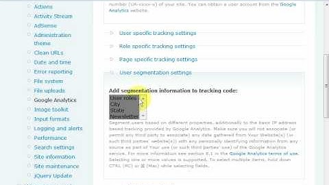 User Segmentation in the Google Analytics Module for Drupal 6.x