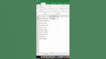 Ctrl+E(separating name and surname) #shorts #excel #viral #education #educationalvideo