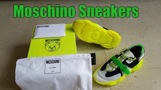 Moschino Fluo Teddy Sneakers Trainers Man - Moschino Sneakers MB15503G28100400 - Unboxing - Haul - W