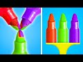 COLORFUL ART HACKS AND DIY DRAWING TRICKS | Cool And Creative Drawing Challenges And By 123 GO Like!