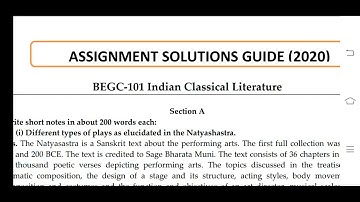 BEGC 101 Ignou Solved Assignment 2020-21