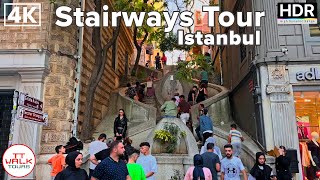 Istanbul, Stairs Walking Tour | 4K HDR