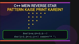 Reverse Star Pattern in C++ | Easy Pattern Program