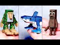 Making Minecraft Tung Tung Tung Sahur And Italian Brainrot Action Figure Sculptures Timelapse