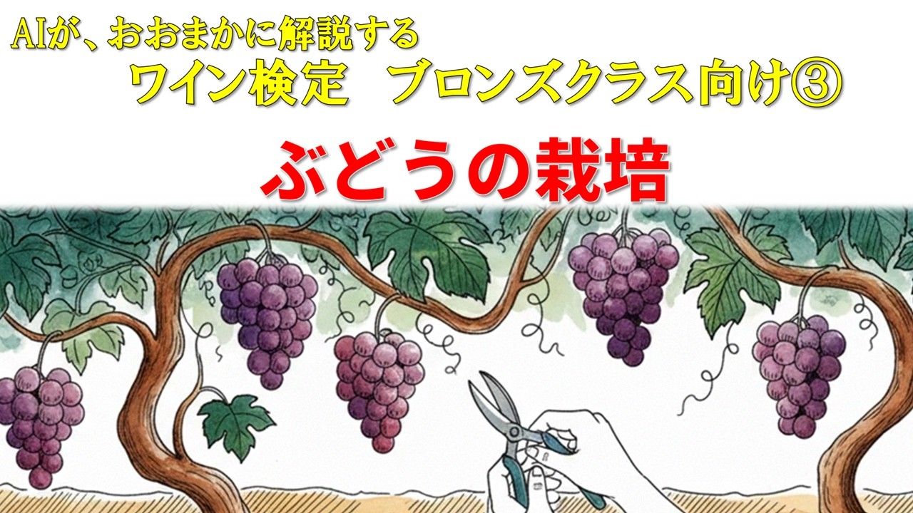 ワイン検定ブロンズクラス向け③ ぶどうの栽培