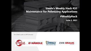 Celebrity Steele Weekly Hack #31 - MAINTENANCE FOR PELLETIZING APPLICATIONS Net Worth