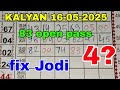 Kalyan Chart 16-05-2025 | Kalyan Single Open Line Trick | Single Pana