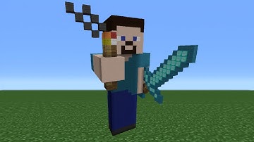 Minecraft Tutorial: How To Make a Steve Statue (Explorer Steve)