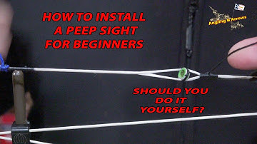 HOW TO INSTALL A PEEP SIGHT,  STEP BY STEP DETAILS