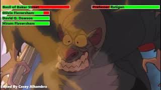 The Great Mouse Detective (1986) Final Battle with healthbars