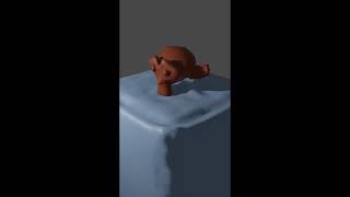 monkey coming out of water, blender #shorts