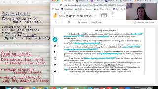3rd Grade Literary Essay: Annotating Your Text, Part 1 (Character)