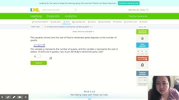 IXL | Solve word problems involving two-variable equations | 7th grade math