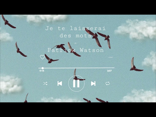 Je te laisserai des mots - Patrick Watson ( 1 hour ) class=