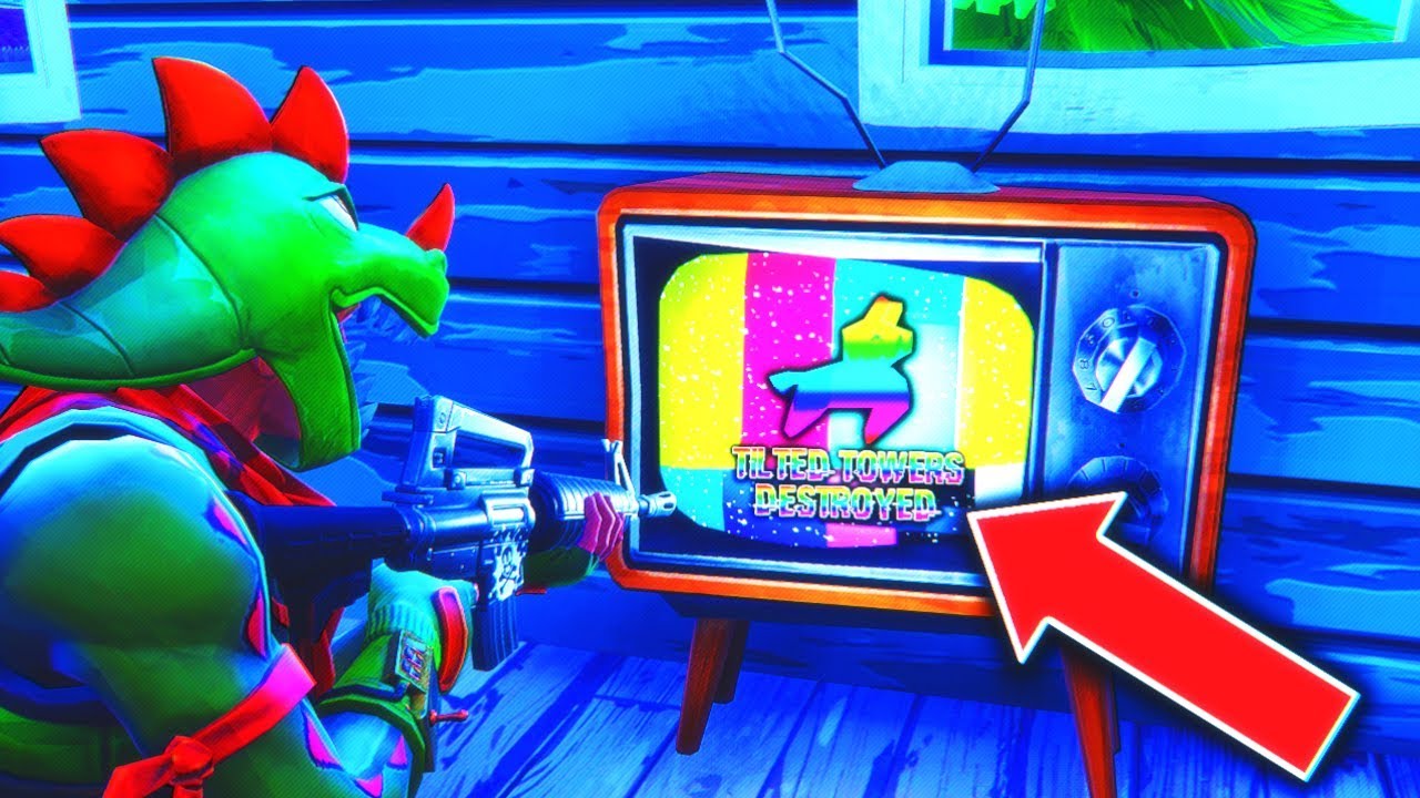 fortnite emergency... tilted towers destroyed (live footage)