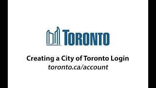 Information Registering for the City of Toronto Login Update