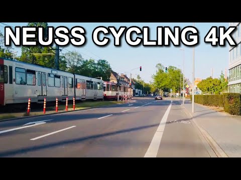 [4K] Neuss City to Dusseldorf - Cycling through Western Germany
