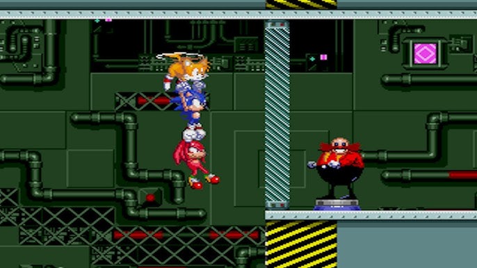 Sonic Classic Heroes: Sonic the Hedgehog 2 Chaotix Style 3 player Netplay  60fps 