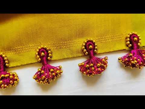 normal needle easy, bridal saree kuchu #sareekuchu #simple #bridal kuchu // Nandana Creations //