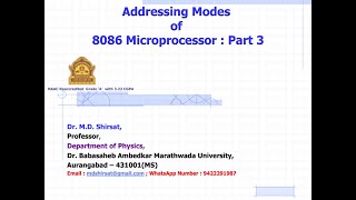 Addressing Modes  of 8086 Microprocessor :  Part 3 Microprocessor Interfacing Lab 04 Addressing Modes