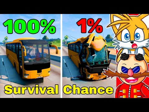 Reacting to REALISTIC Survival Chance CRASHES! (BeamNG Drive)