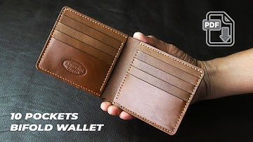 10 Pockets Bifold wallet - Tutorial with PDF Pattern