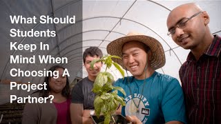 Graduate Student Panel - What should students keep in mind when choosing a project partner?