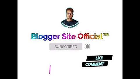 New intro, Professional intro video, How to make a intro video,  Blogger site official intro video,