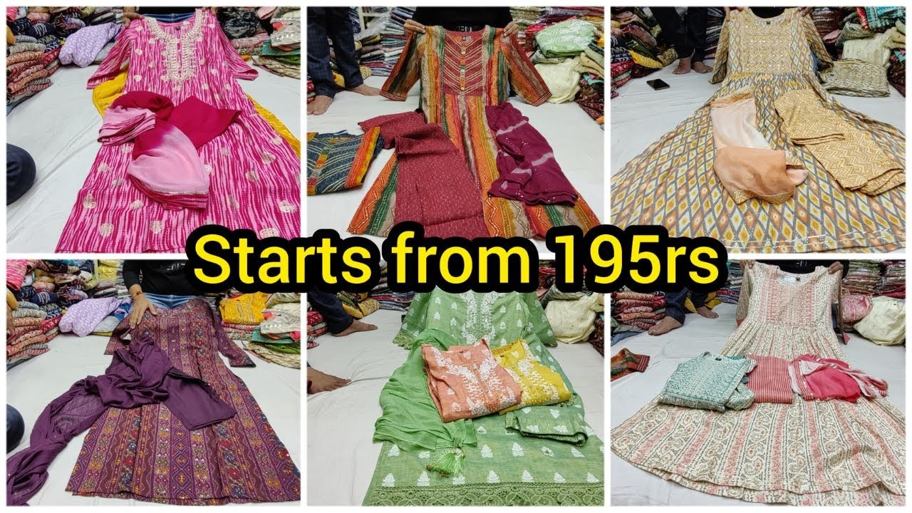 Chickpet Bangalore Wholesale Kurtis & Kurta Sets | Starts from 195Rs | Modal silk/muslin|Courier Avl