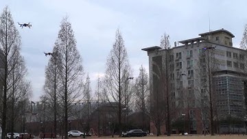 formation control of 5 agents quad-copter