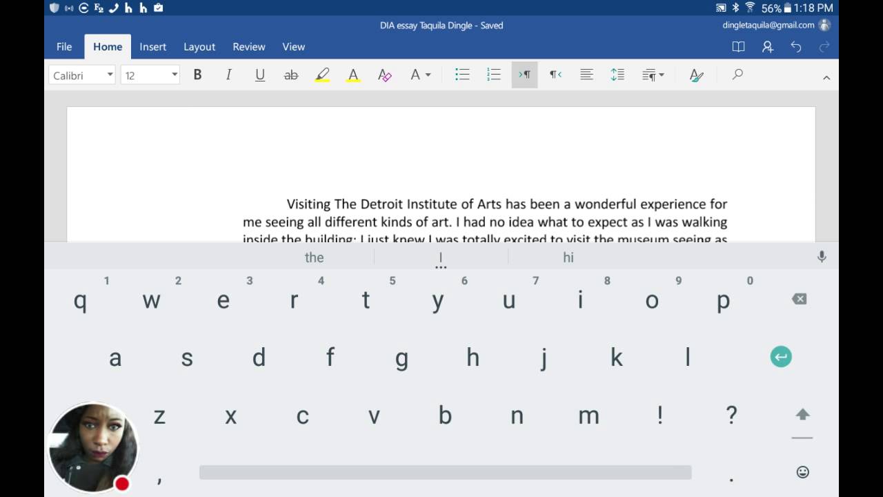 How to double space on Microsoft word app using your tablet - YouTube