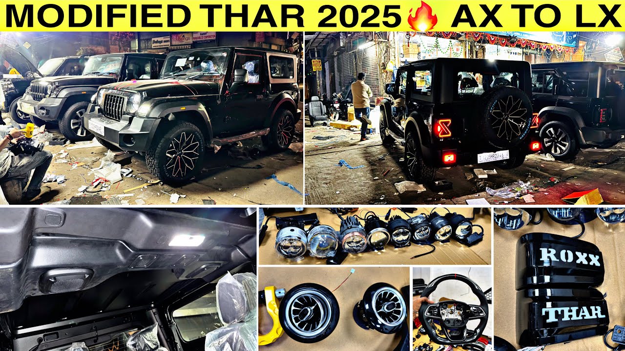 Thar Basic Modification Facelift Modified Thar 2025 | Thar 2025 modification 🤩 Thar ...
