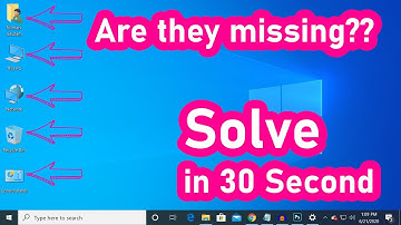 Fix Desktop Icons Missing or Disappeared or deleted : windows 10, 8, 7