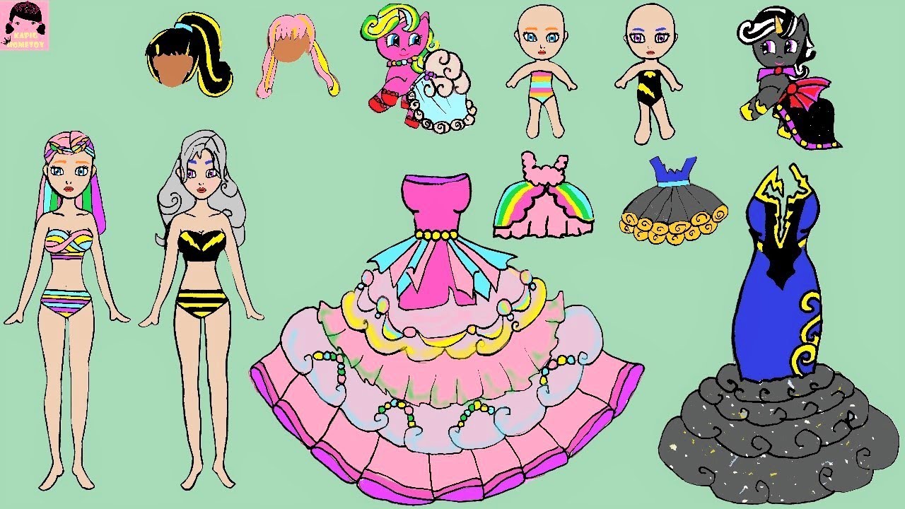 Paper doll Dress Up Handmade Paper Crafts YouTube