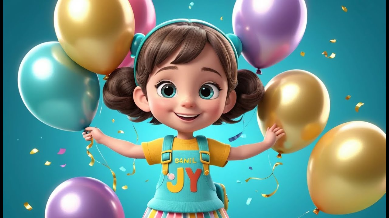 Ten Little Balloons Floating Up | Fun Counting Song for Kids | Colorful Nursery Rhyme