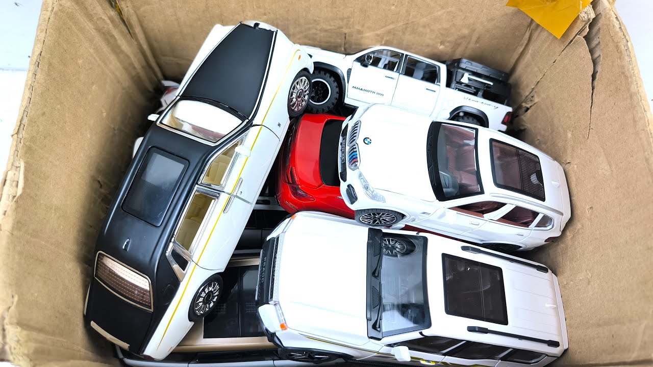 Box Full of Model Cars -Mazda Mx5, Koenigesgg Jesko, Lamborghini Scv12, Byd Yang Wang U8, Toyota Car