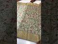 12012 Bringing Fabric details - Soft chanderi lenin with floral digital print &amp; rich weaving pallu